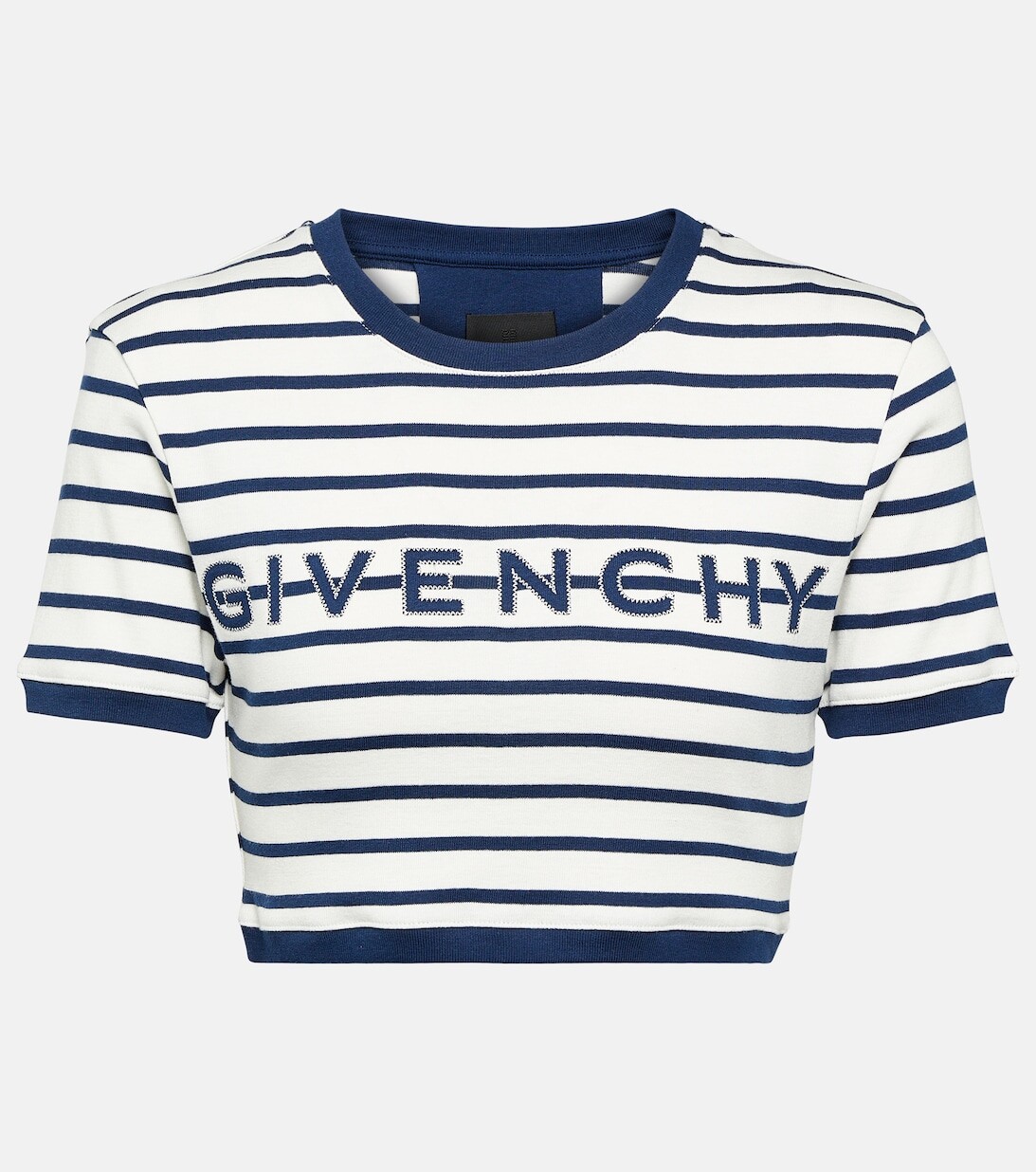 

Укороченный топ из хлопкового джерси в полоску с логотипом GIVENCHY, разноцветный