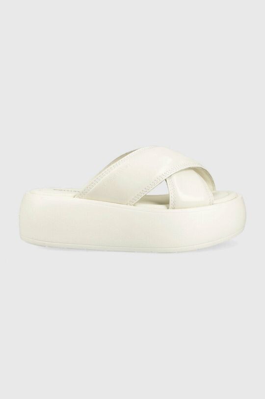 

Кожаные тапочки BUBBLE SLIDE - PAT Calvin Klein, белый