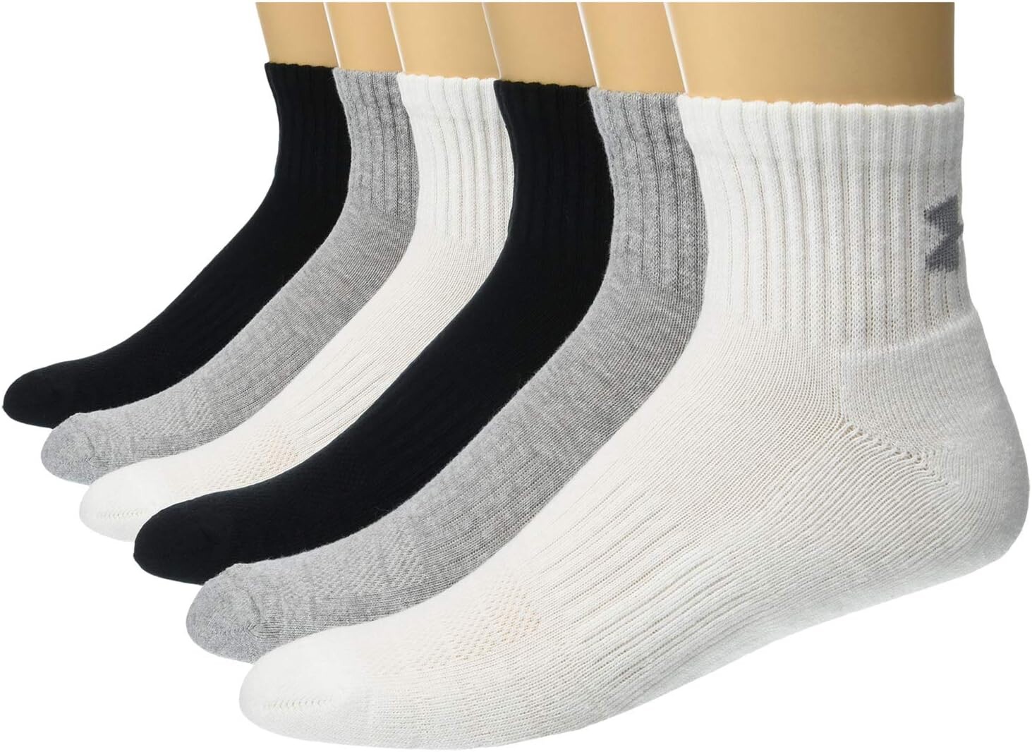 

Тренировочные хлопковые носки, 6 пар Under Armour, цвет True Gray Heather/Assorted