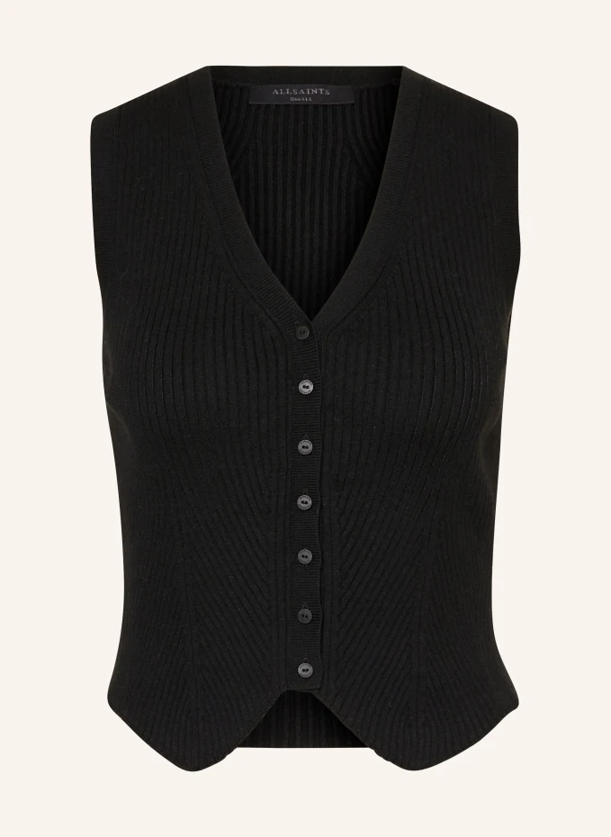 

Вязаный жилет круз Allsaints, черный