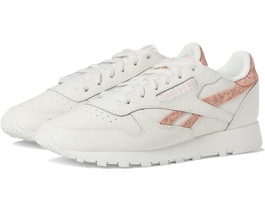 

Кроссовки Reebok Classic Leather, цвет Chalk/Aura Orange