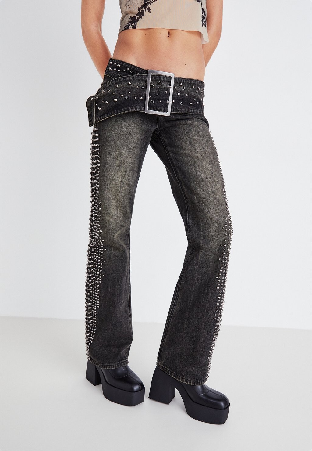 

Мешковатые джинсы Studded Low Rise Jaded London, черный