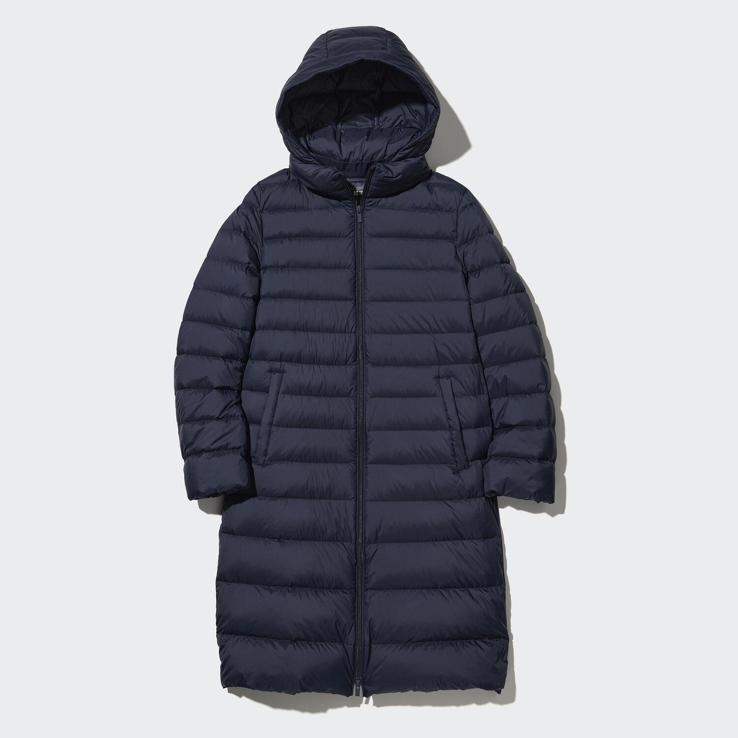 

Сверхлегкое длинное пухово UNIQLO, темно-синий