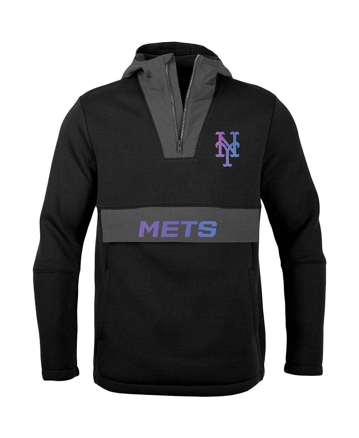 

Мужская черная толстовка с молнией без четверти New York Mets Ruckus LevelWear, Черный