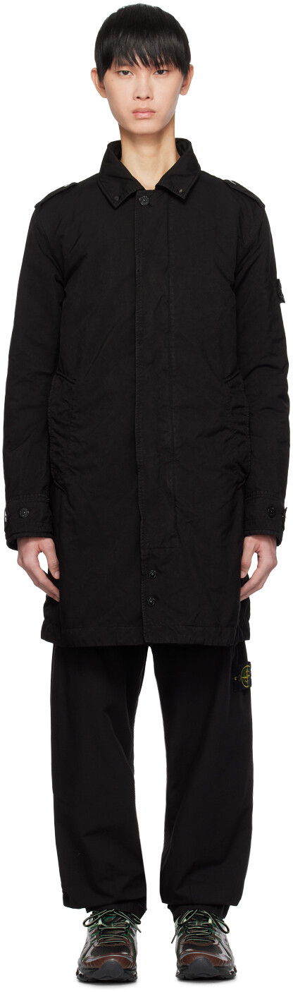 

Черное пальто David-TC Stone Island, Черный