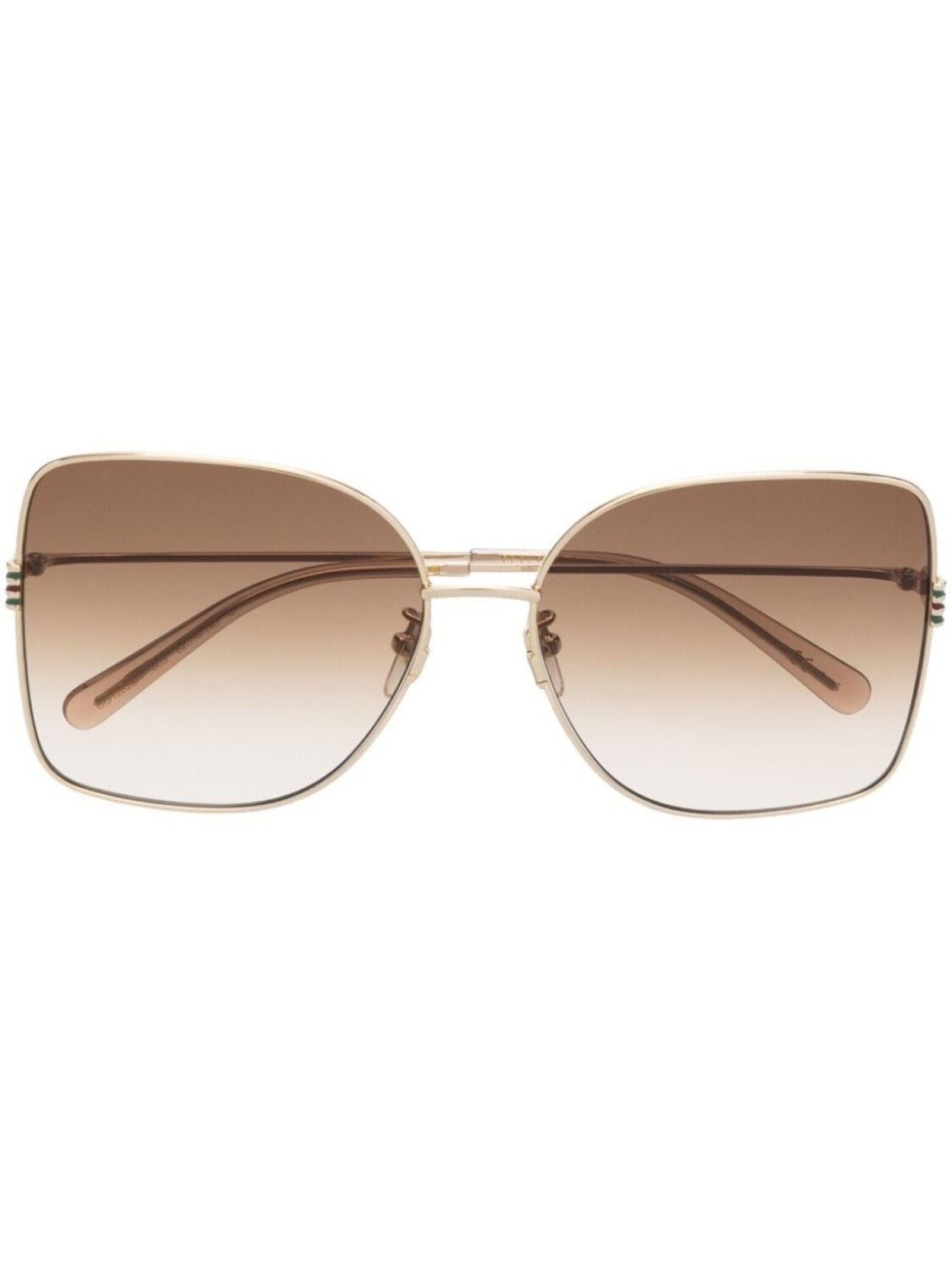 

Gucci Eyewear солнцезащитные очки в квадратной оправе, золотистый