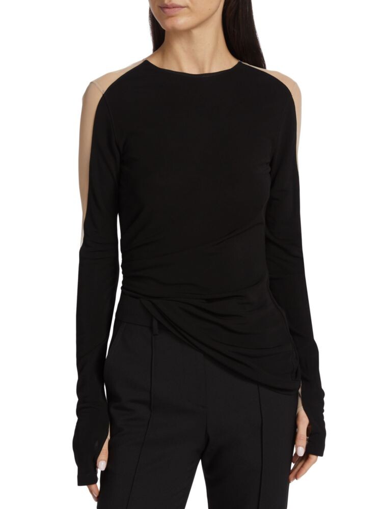 

Топ с длинными рукавами Illusion Helmut Lang, черный