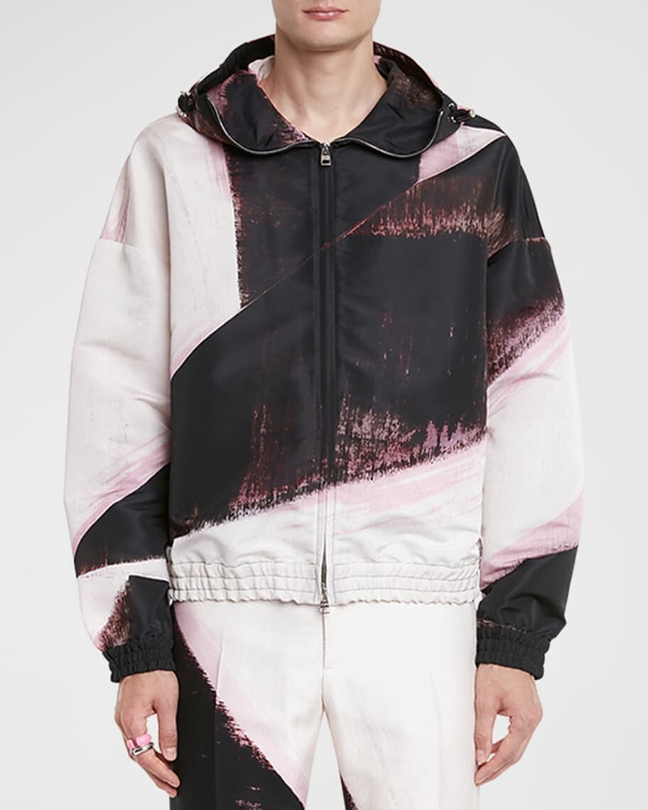 

Мужская ветрозащитная куртка Paint Roll Alexander McQueen, Черный