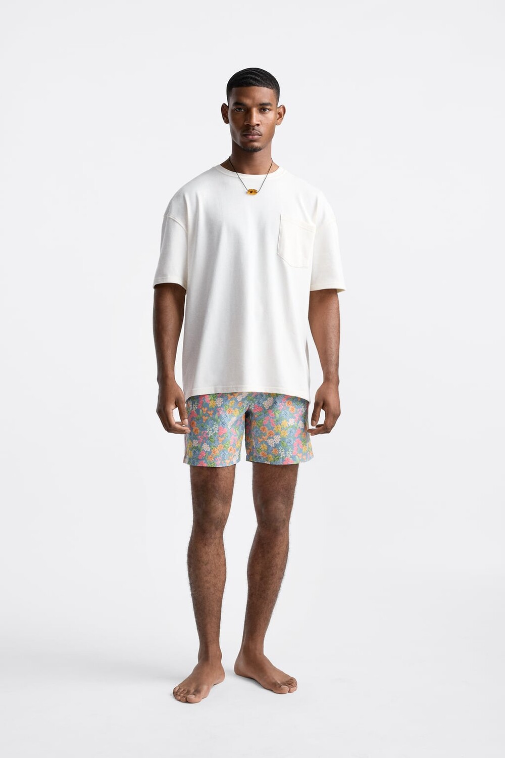 

Плавки с цветочным принтом ZARA, синий