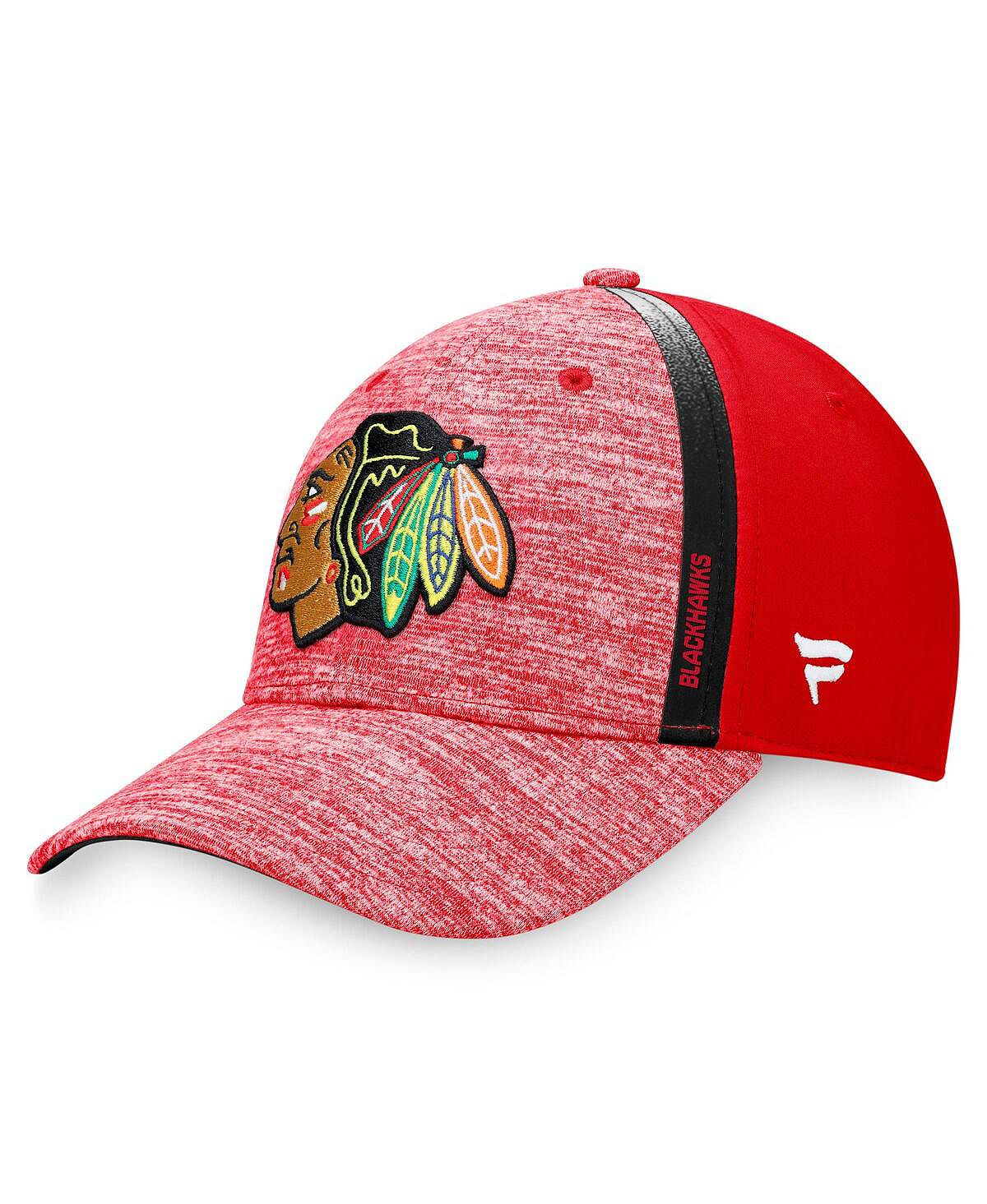 Мужская красная кепка с логотипом Chicago Blackhawks Defender Flex Hat Fanatics