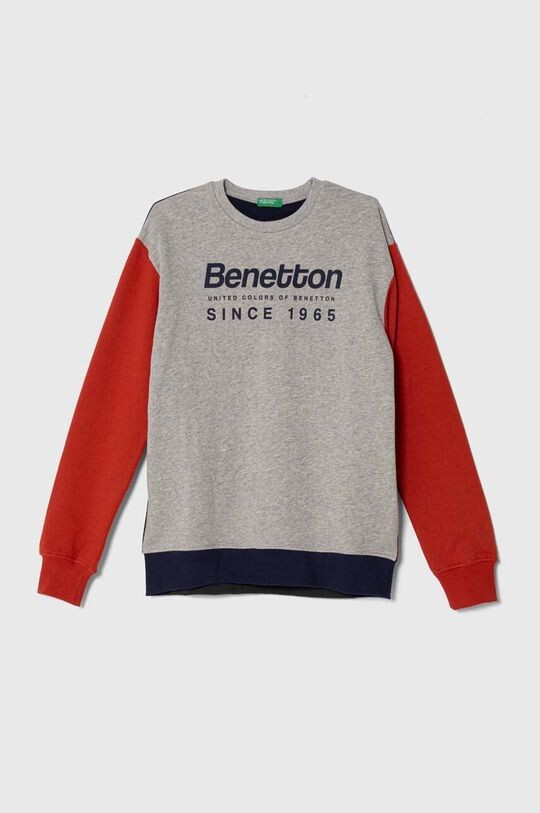 

United Colors of Benetton Детская хлопковая толстовка, серый