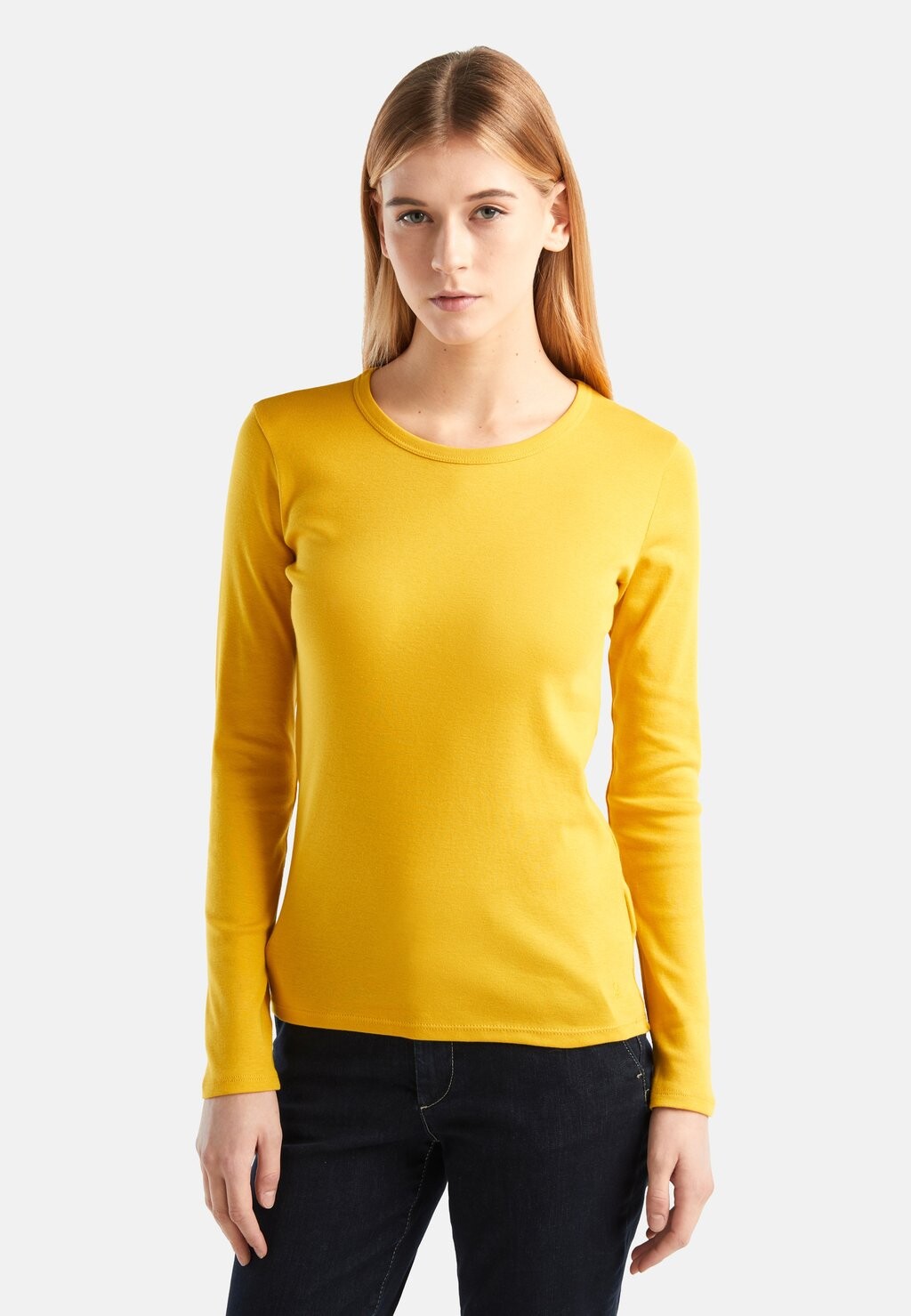 

Рубашка с длинным рукавом United Colors of Benetton, цвет yellow