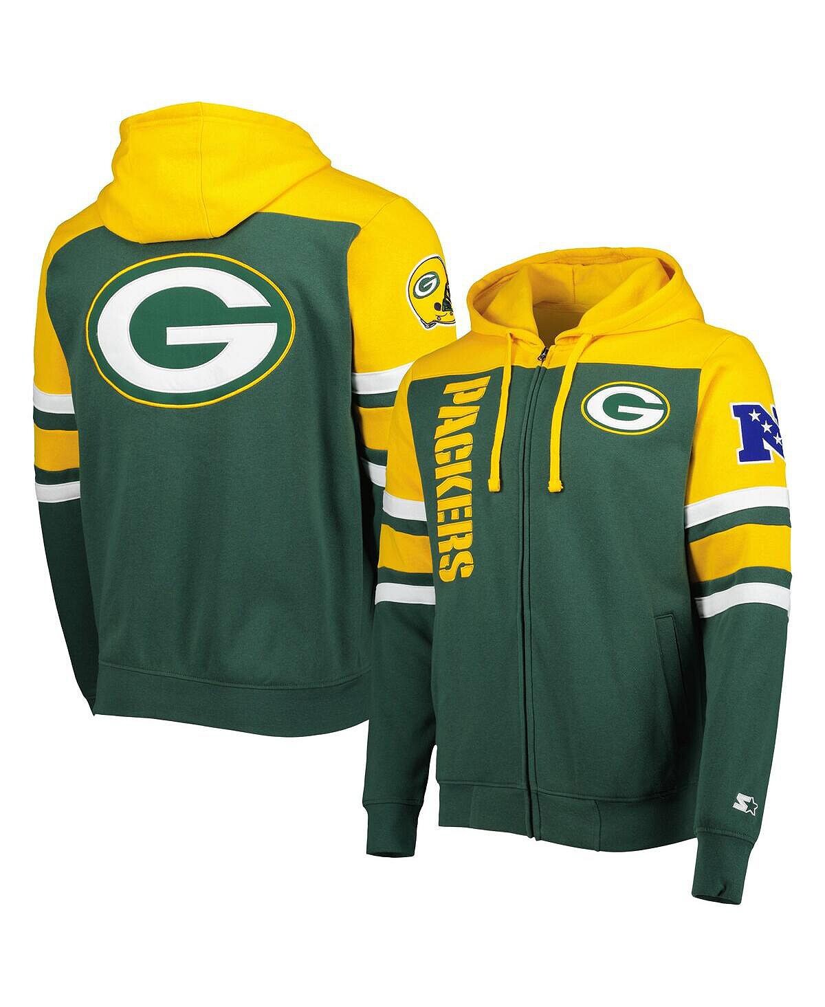 

Мужская зеленая куртка с капюшоном Green Bay Packers Extreme на молнии во всю длину Starter, Зеленый