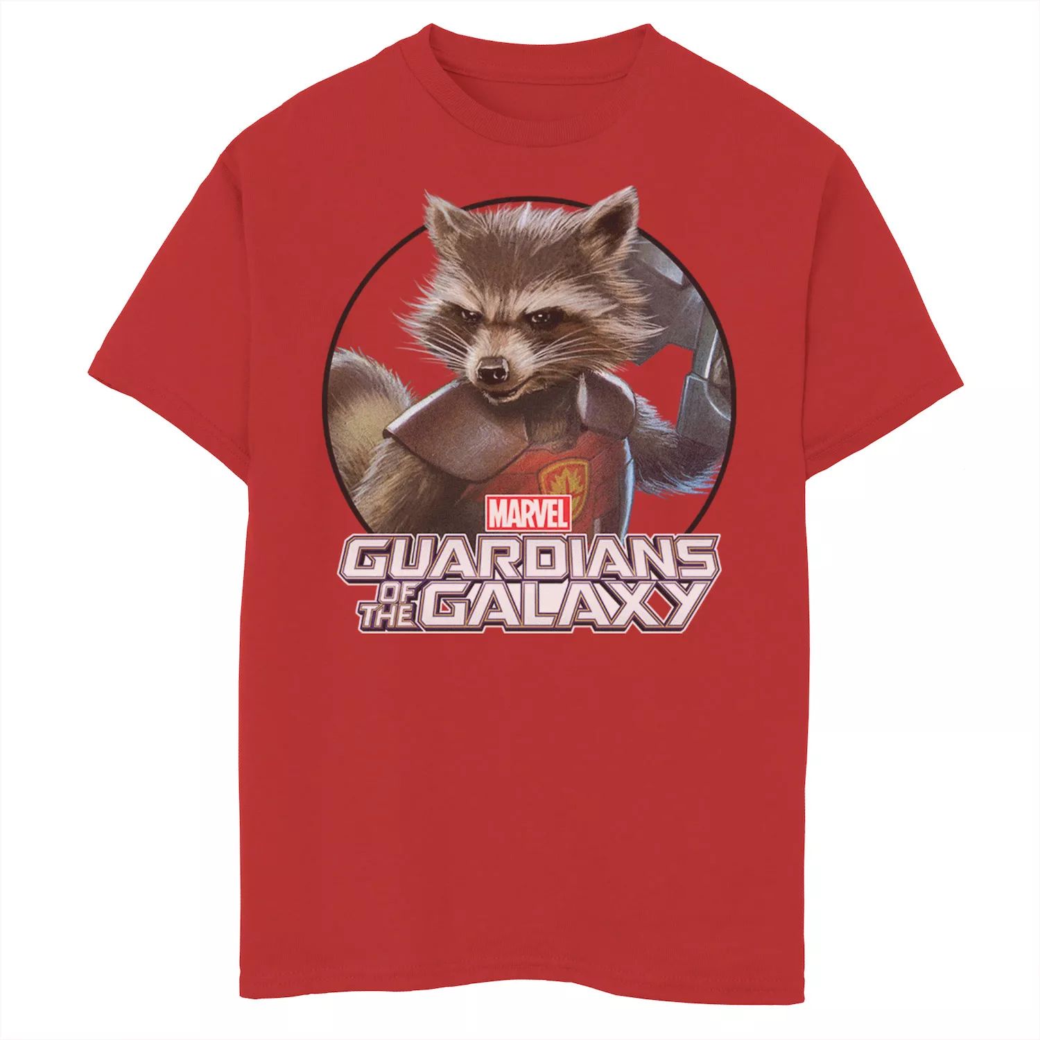 

Футболка с рисунком Marvel Rocket Guardians of the Galaxy Circle для мальчиков 8–20 лет Licensed Character