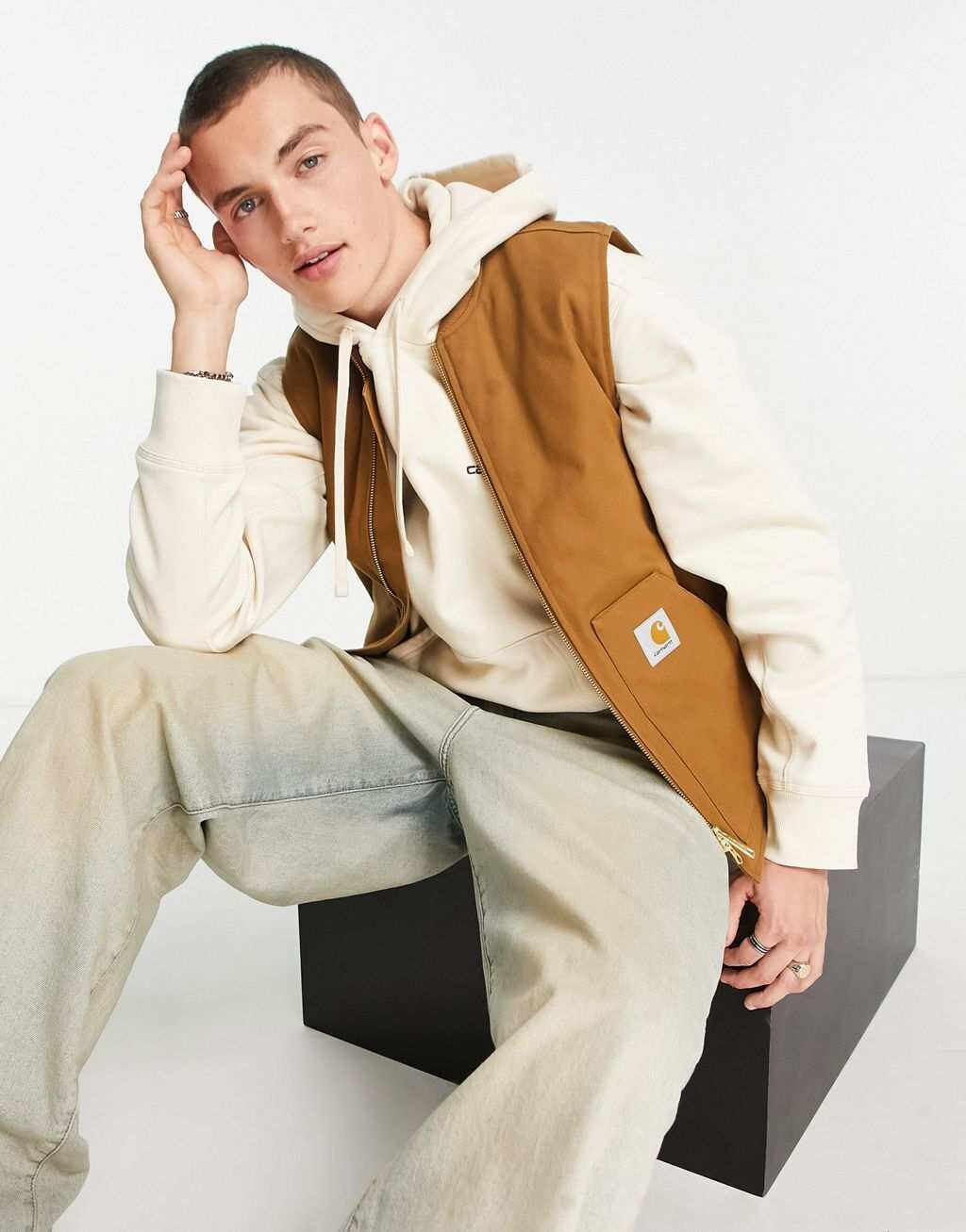 

Коричневый жилет на подкладке Carhartt WIP