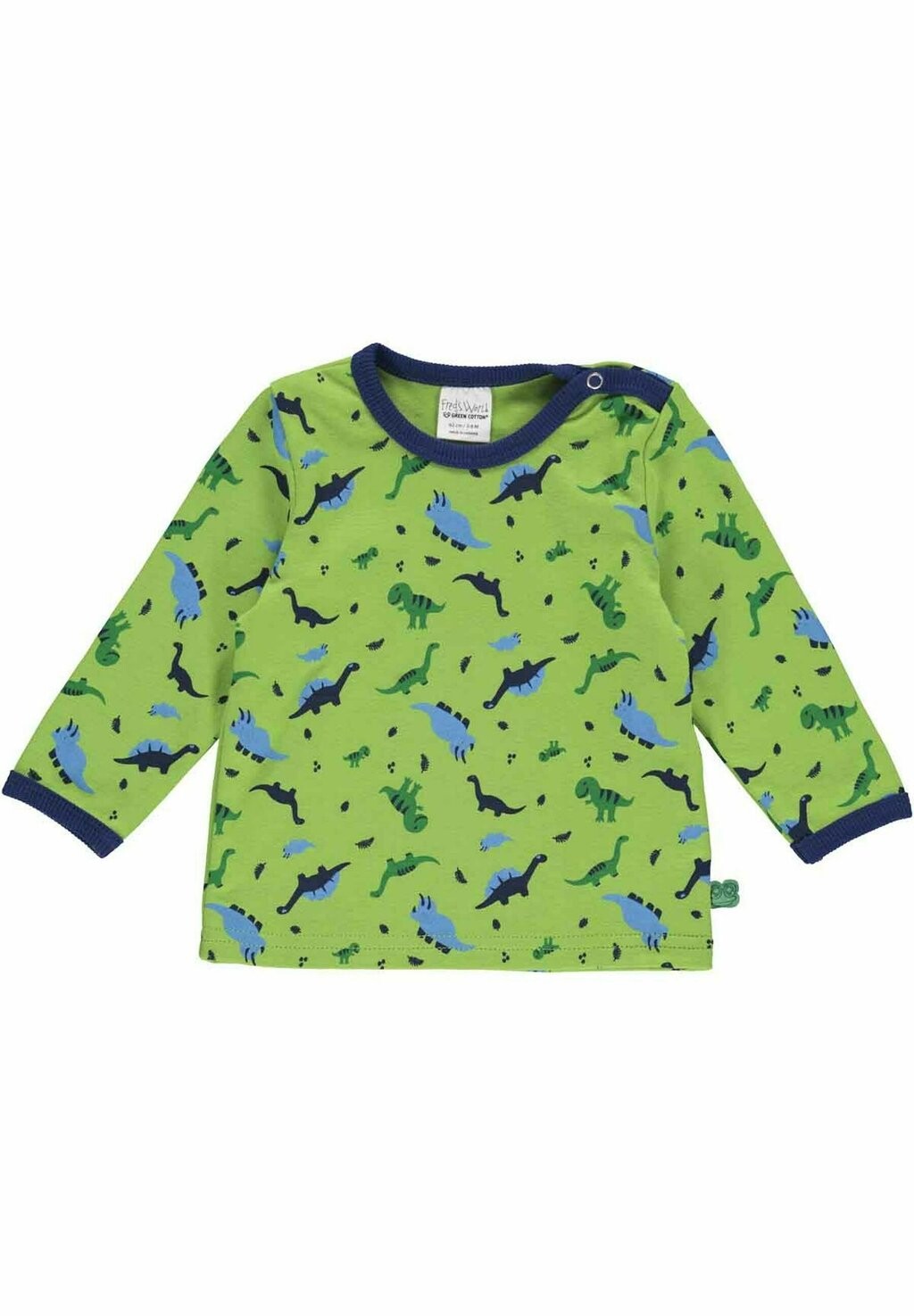 

Рубашка с длинным рукавом Fred's World by Green Cotton, цвет lime happy blue deep blue earth green