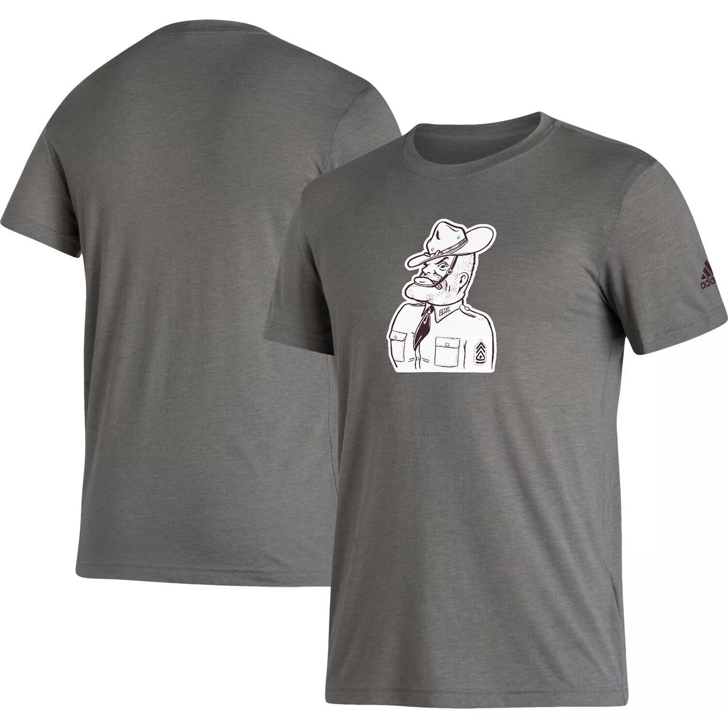 

Мужская серая футболка Texas A&M Aggies Basics Heritage Tri-Blend adidas, Серый