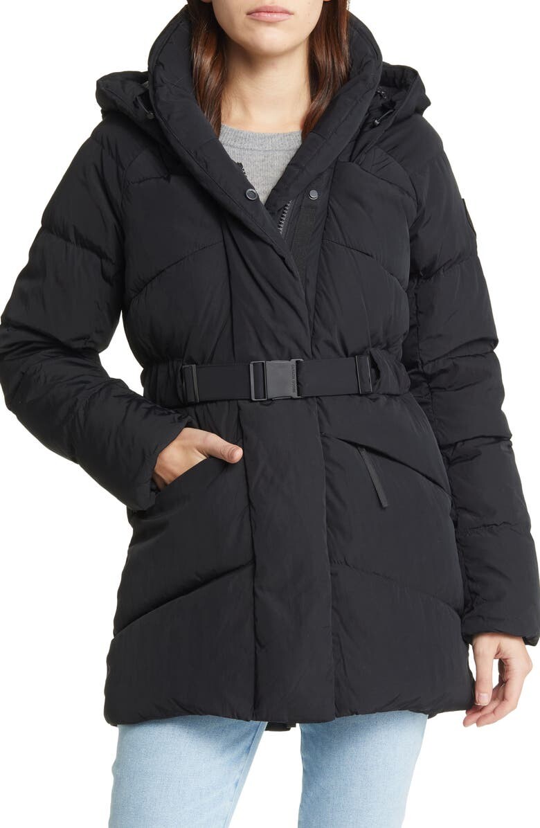 

Пуховое пальто Marlow с поясом CANADA GOOSE, черный