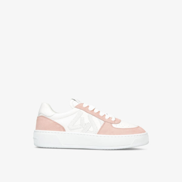 

Кроссовки sw courtside monogram из кожи и замши Stuart Weitzman, белый
