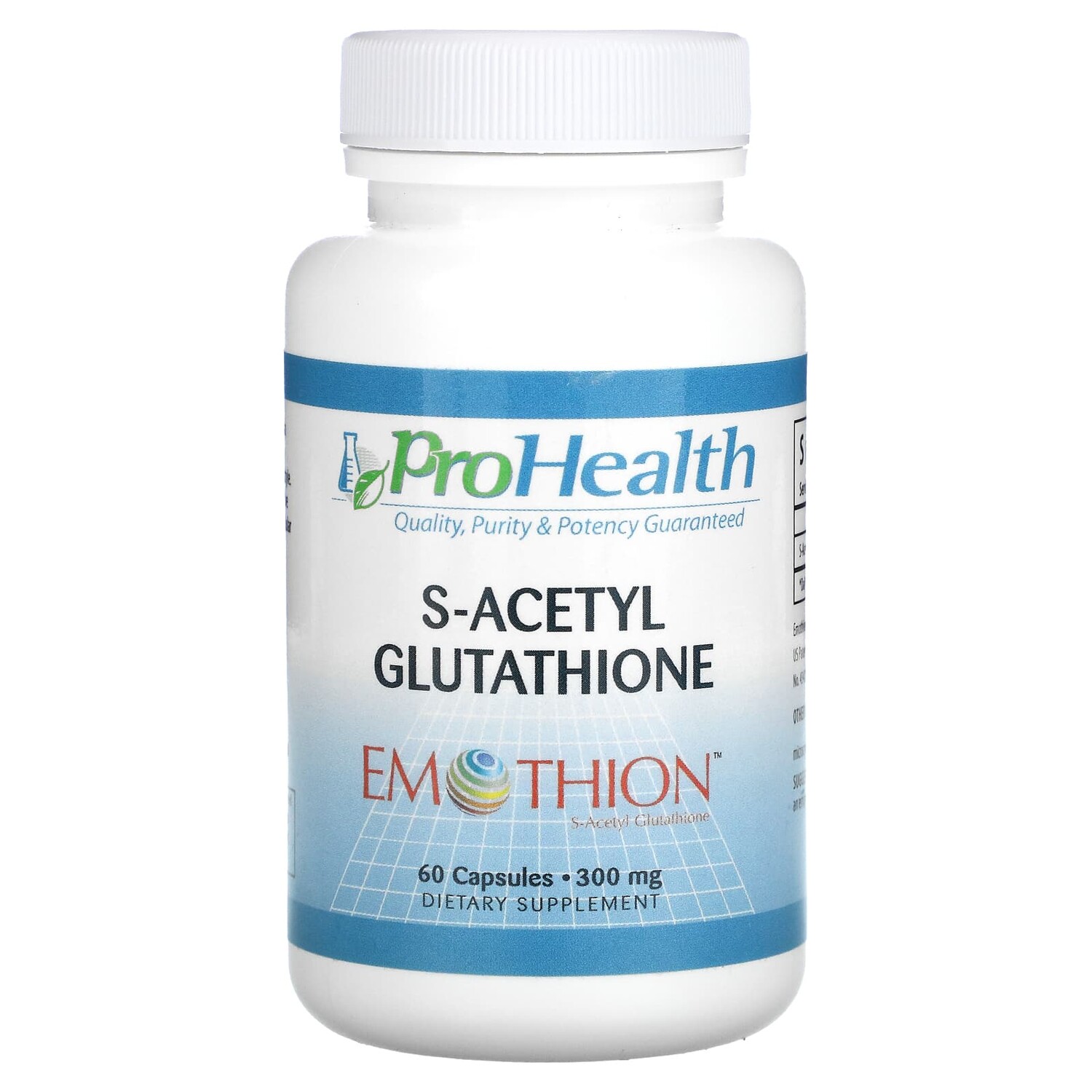 

Emothion, S-ацетилглутатион, 300 мг, 60 капсул, ProHealth Longevity