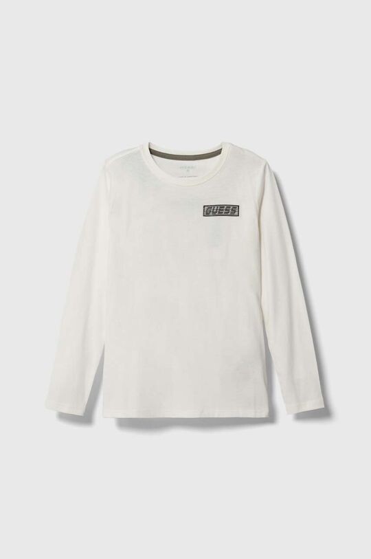 

Детская хлопковая рубашка Guess с длинными рукавами, белый