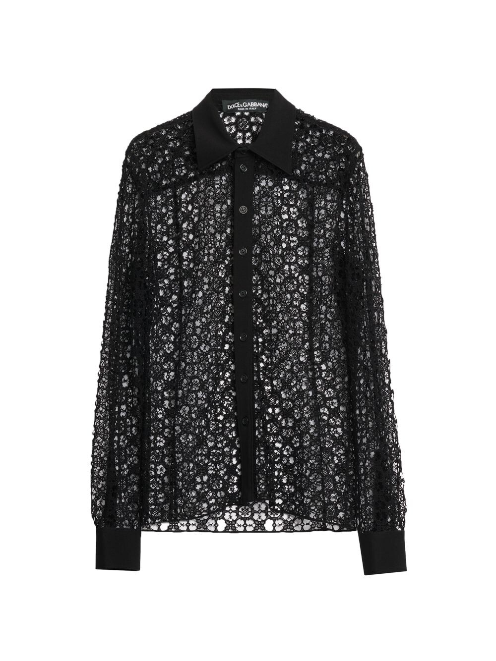 

Кружевная рубашка макраме DOLCE&GABBANA, неро