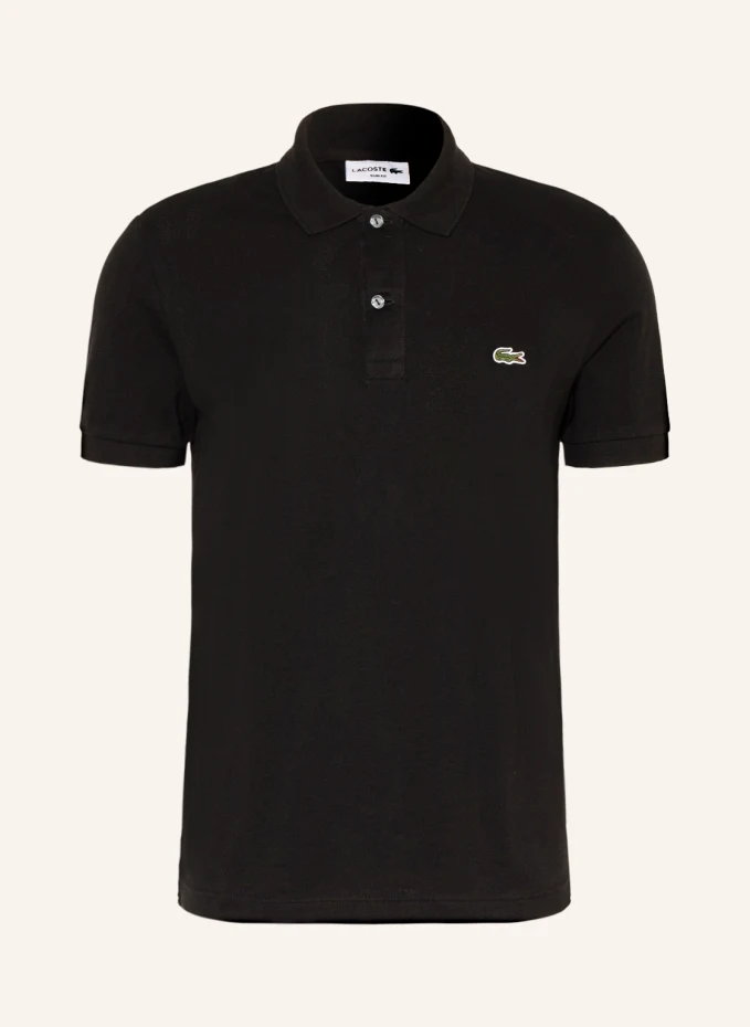 

Рубашка-поло узкого кроя из пике Lacoste, черный