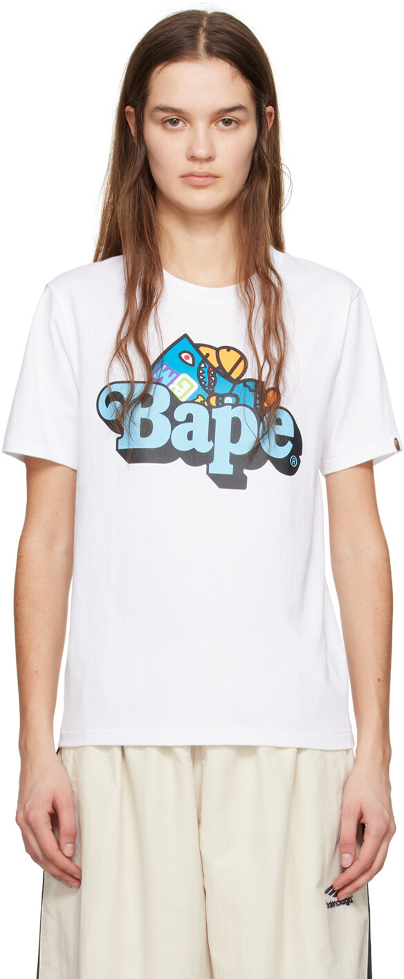 

Футболка Майло «Белая акула» Bape, цвет White