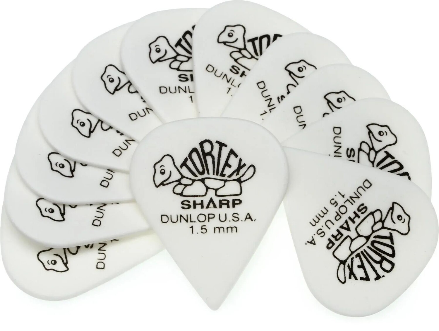 

Медиаторы Dunlop 412P150 Tortex Sharp, белые, 1,50 мм (12 шт.)