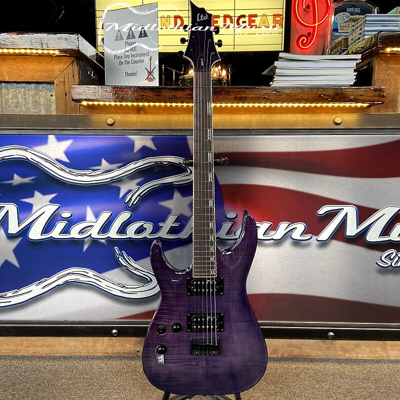 

Электрогитара ESP LTD H-200 FM - Left Handed - See Through Purple Finish