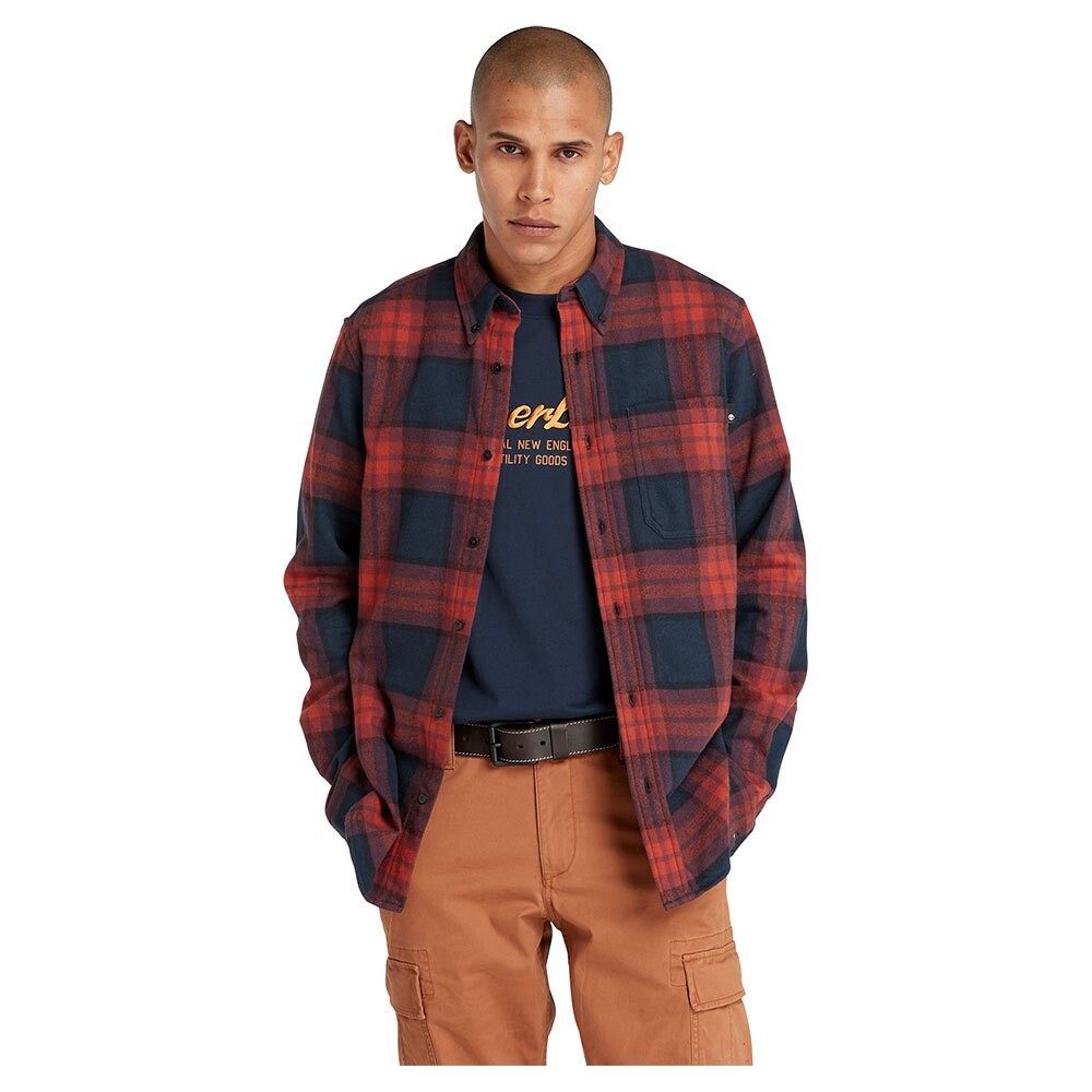 

Рубашка с длинным рукавом Timberland Heavy Flannel Plaid, красный