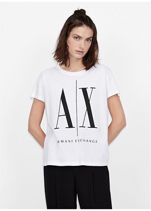 

Белая женская футболка с круглым вырезом 8NYTCX-5100 Armani Exchange, белый