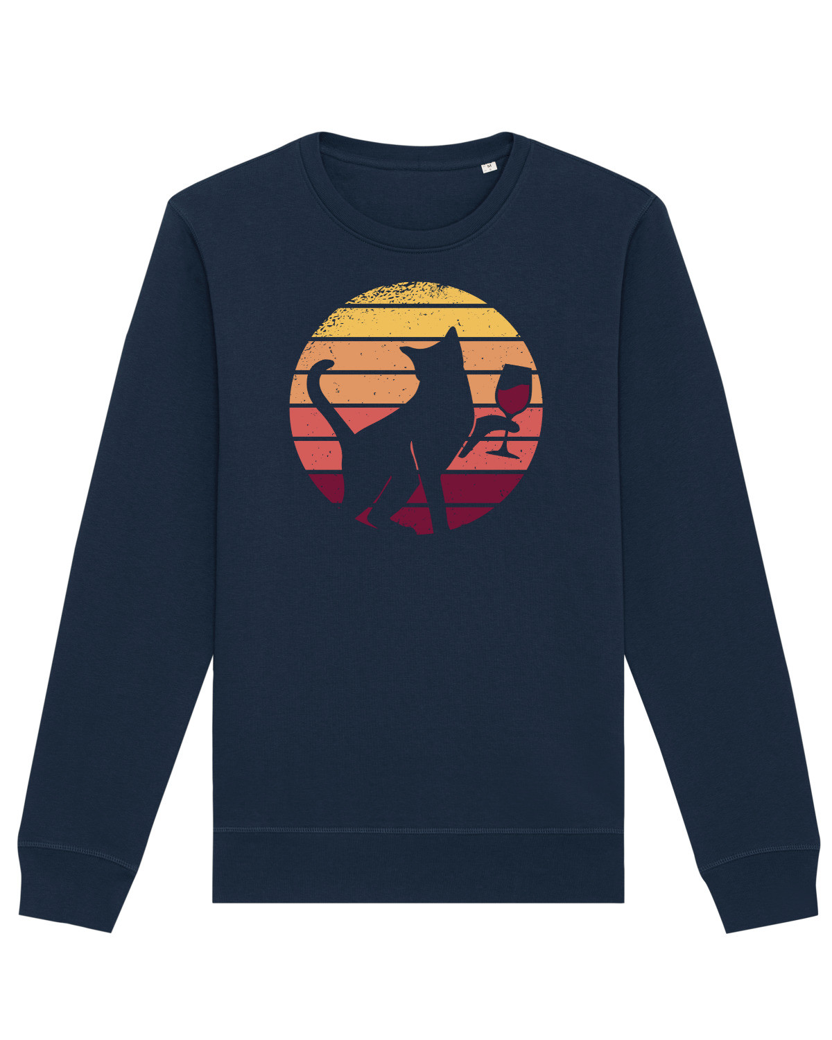 

Толстовка wat Apparel Sunset Katze & Rotwein, темно-синий