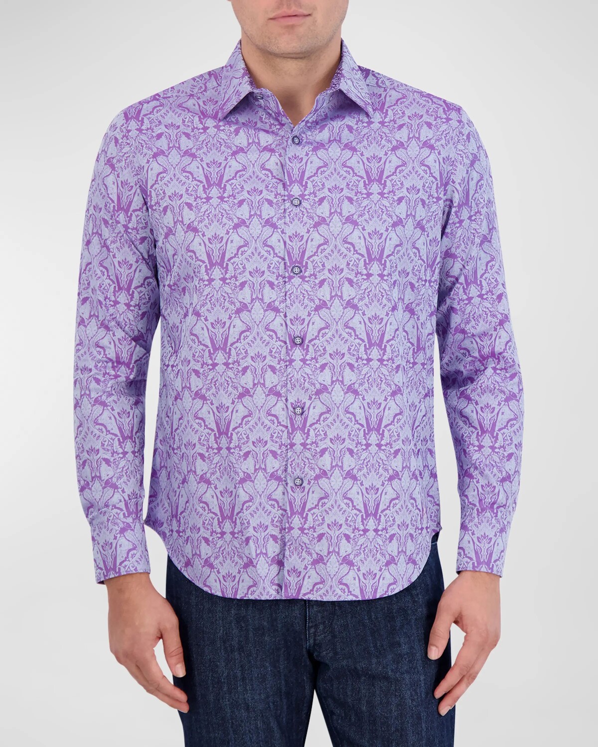 

Мужская спортивная рубашка Highland 4 Damask Robert Graham, цвет Magenta