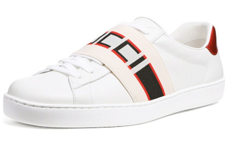 

GUCCI Кожаные кроссовки Gucci Stripe белые