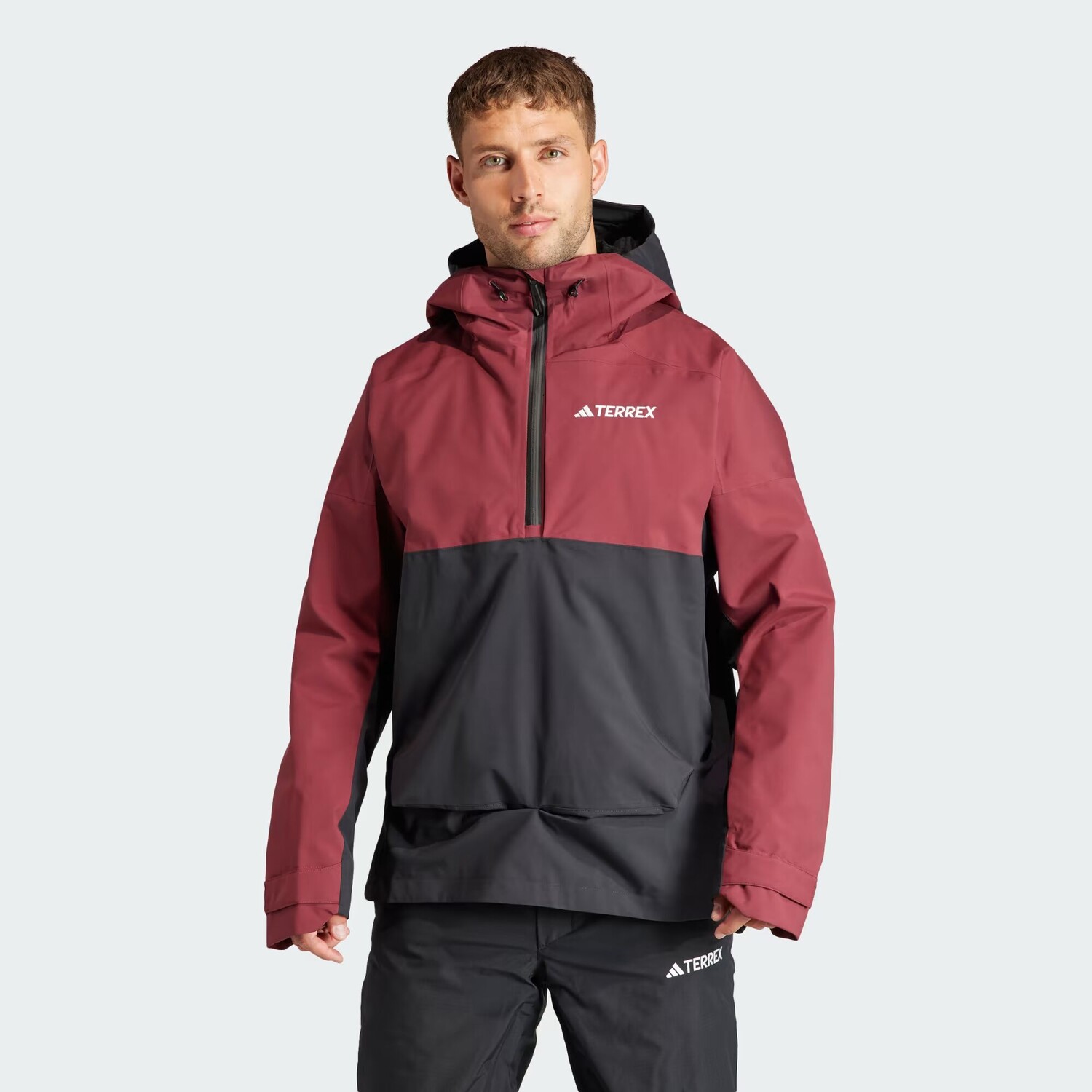 

Анорак Terrex Xperior 2L с подкладкой RAIN.RDY Adidas, цвет Shadow Red/Black