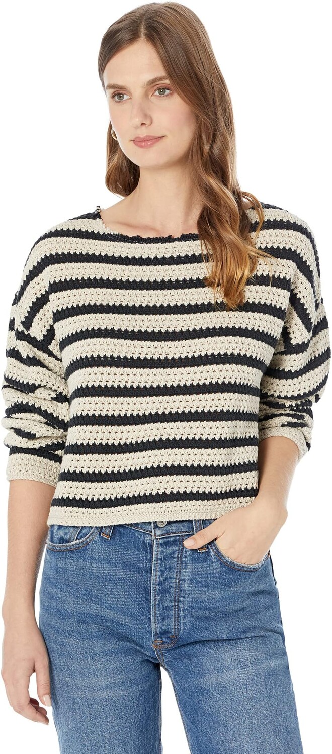 

Свитер в полоску «пуэнтель» Lucky Brand, цвет Black Peyote Stripe