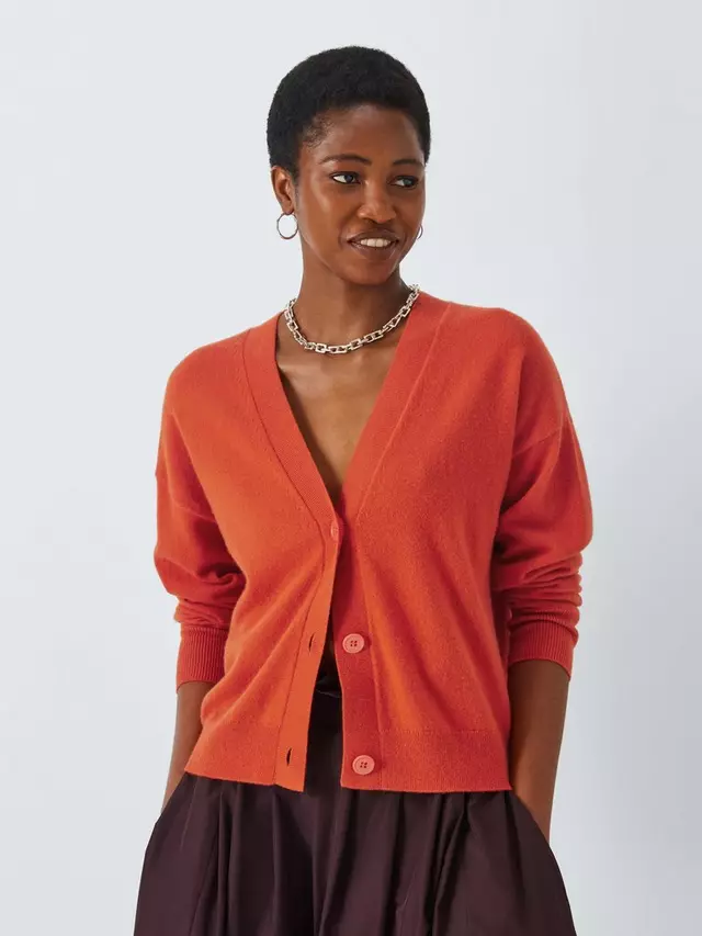 

Кардиган John Lewis Cashmere V-Neck, цвет dusty/orange