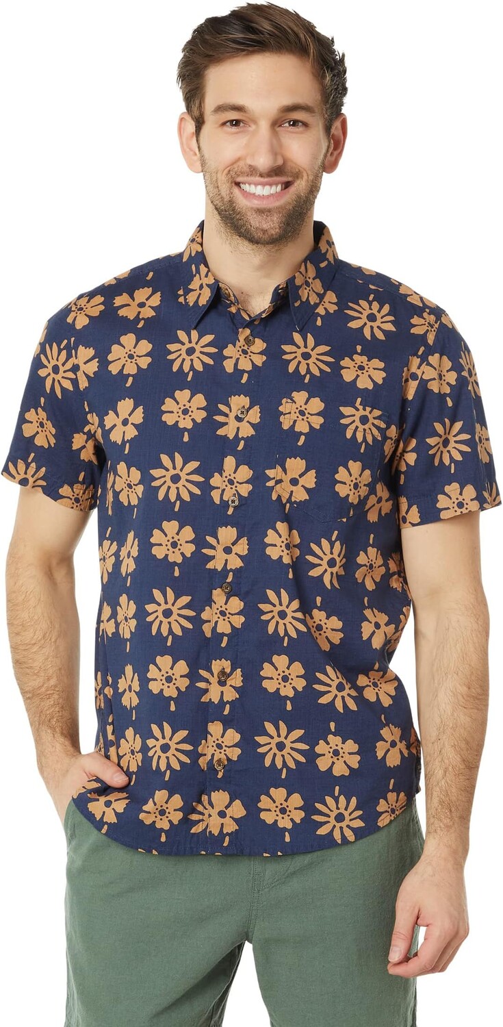 

Рубашка с коротким рукавом Fletch Toad&Co, цвет True Navy Block Print
