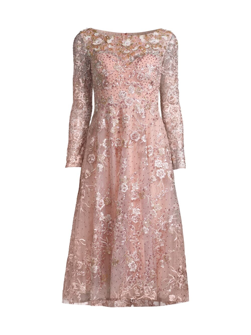 

Платье из тюля с бисером Mac Duggal, роза