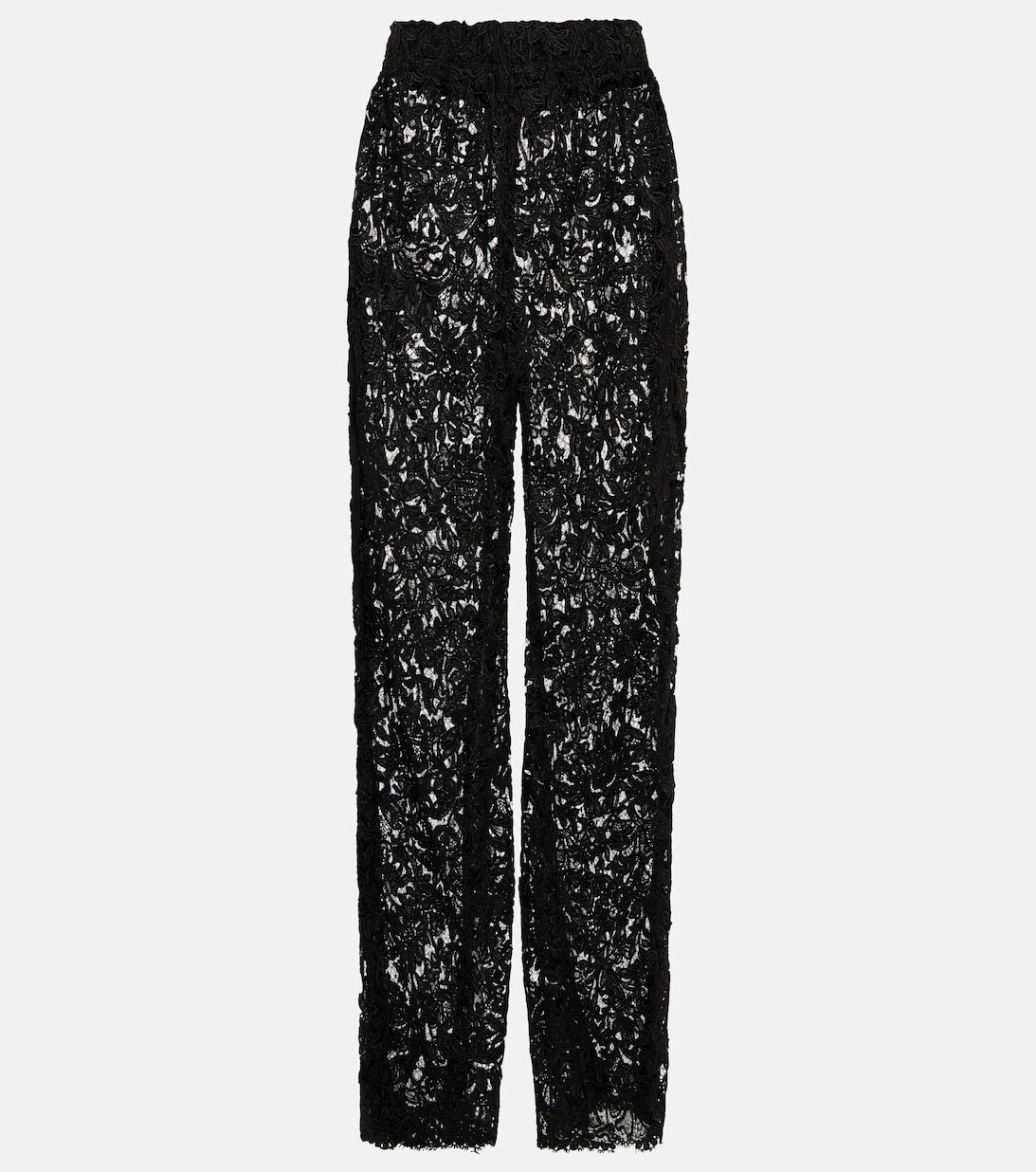 

Брюки из гипюрового кружева SAINT LAURENT, черный