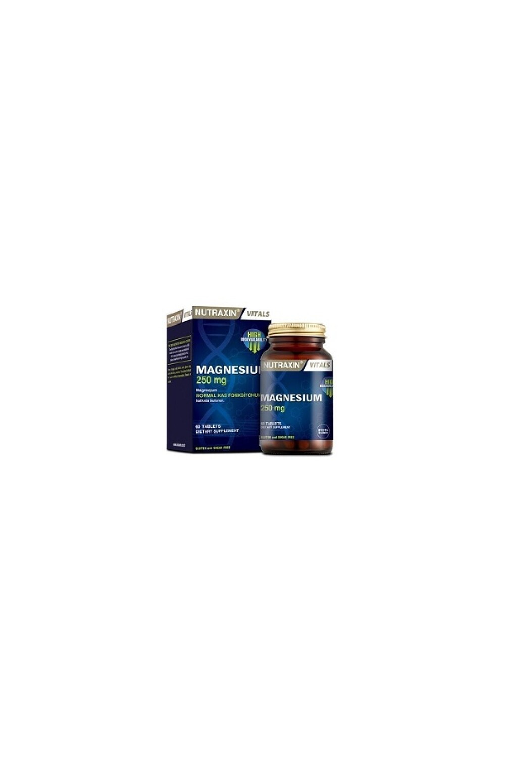 

Nutraxin 250 мг магния 60 таблеток