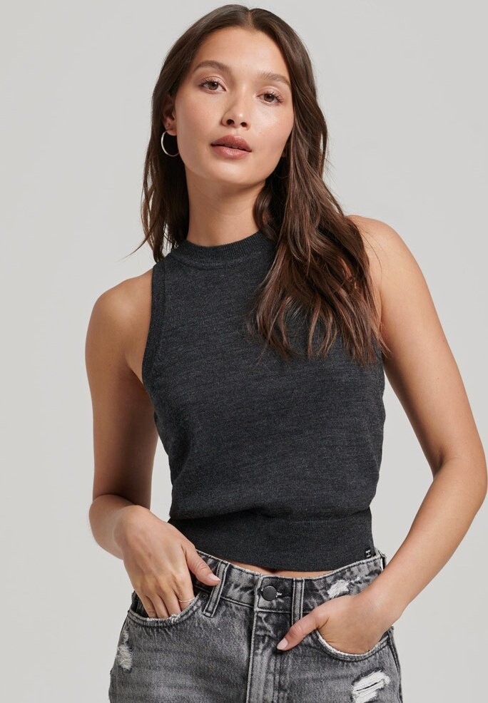 

Верх CREW NECK Superdry, темно-угольный мергель