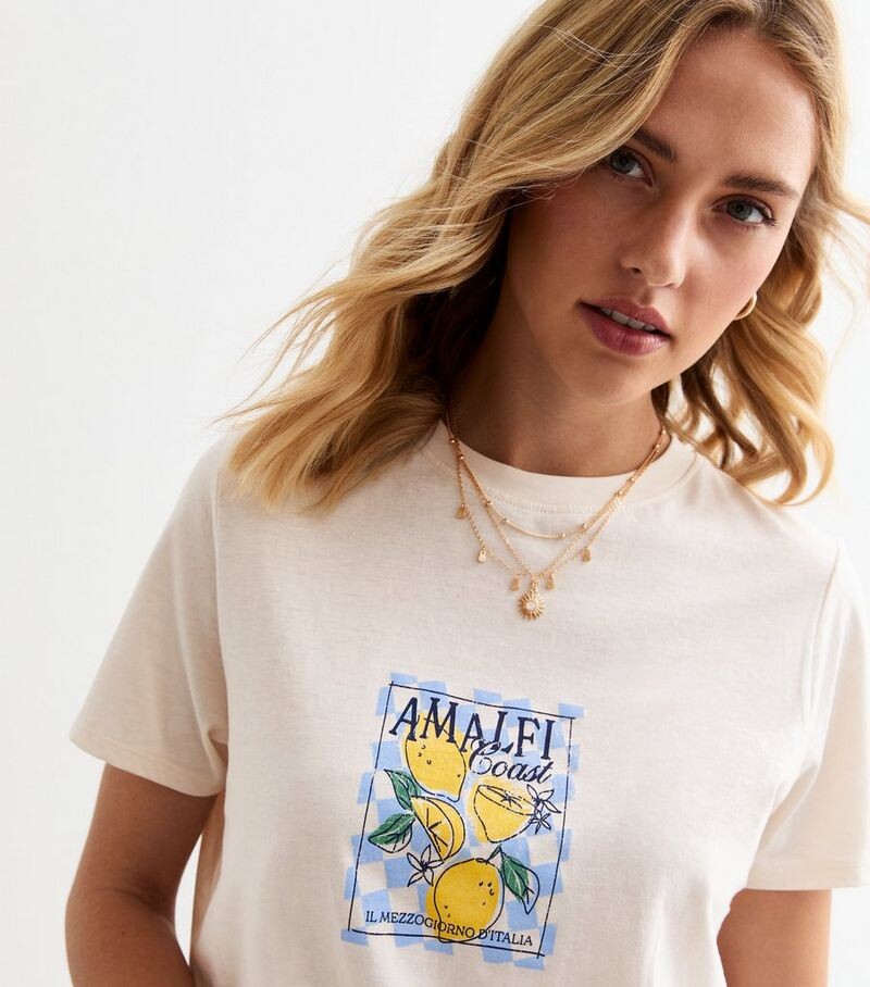 

Футболка Off White Amalfi Lemons New Look, белый