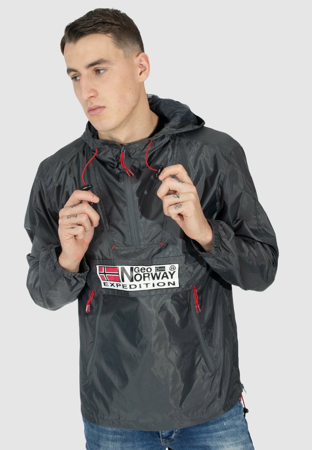 цена Легкая куртка Anorak Choupa Graphical Geo Norway, цвет grey