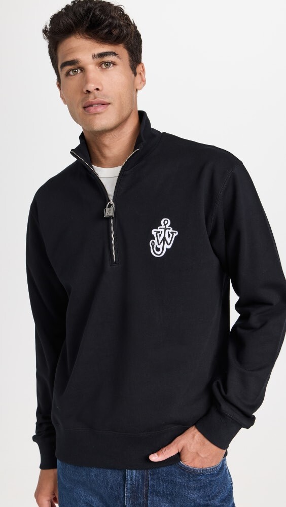 

Толстовка JW Anderson Padlock Half Zip, черный