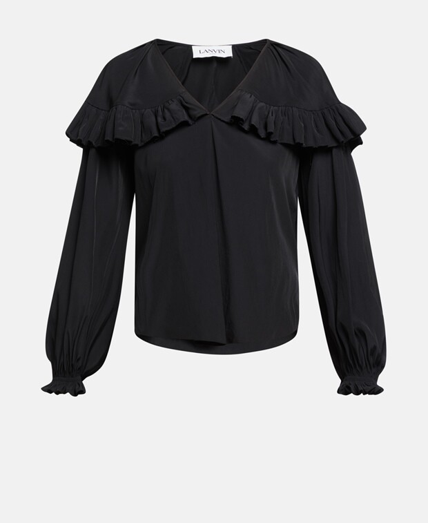 

Элегантная блузка-рубашка Lanvin, черный