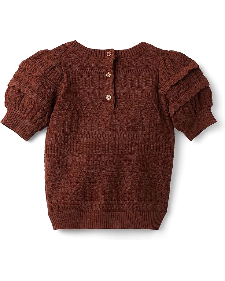 Свитер Janie and Jack Puff Sleeve Sweater, коричневый футболка nation ltd nancy puff sleeve sweater цвет rosehip
