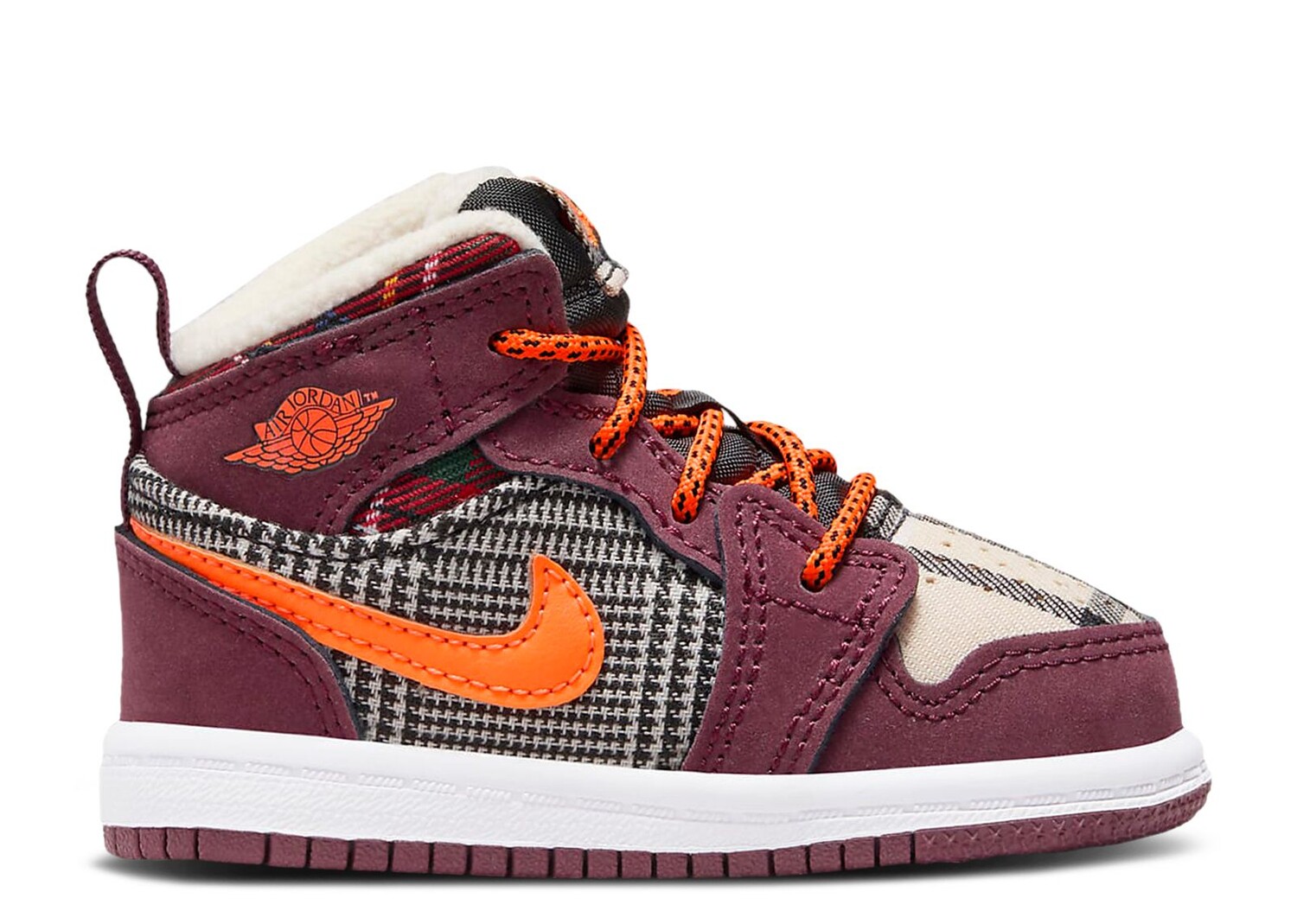 

Кроссовки Air Jordan Air Jordan 1 Mid Se Td 'Plaid', красный