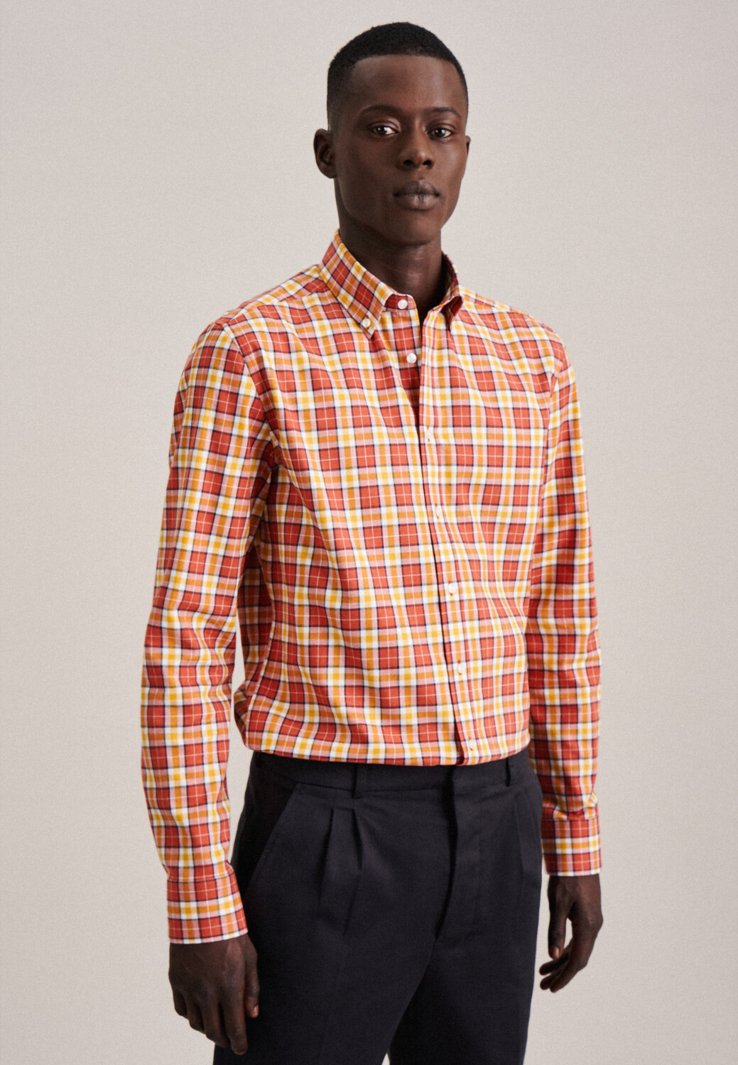 

Рубашка Seidensticker Flanell Slim, оранжевый